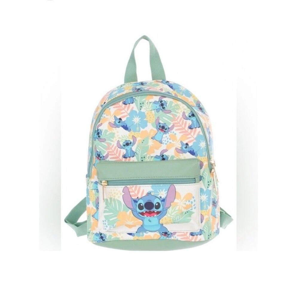 Bioworld Disney Lilo & Stitch Tropical Mini Backpack, 12" X 10 Pineapple Palm